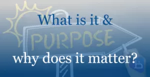 Purpose, what it is, why does it matter?